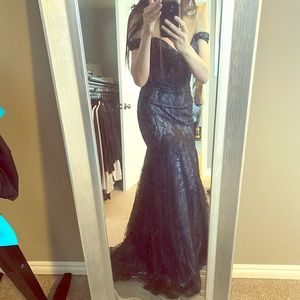 Gorgeous lace and glitter gown! NWT